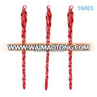 Hand- made hanging glass icicle christmas crafts with red color