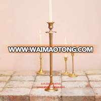 Small Gold Pillar Candle Holder