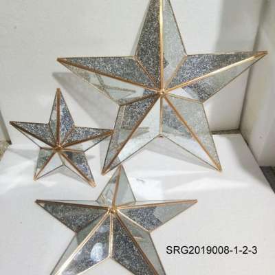 Geometric Glass Gold Terrarium Wholesale hanging star glass plant terrarium