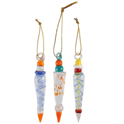 Murano acrylic glass icicle for hanging decoration