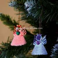 Christmas LED Colour Changing ornaments glass angel