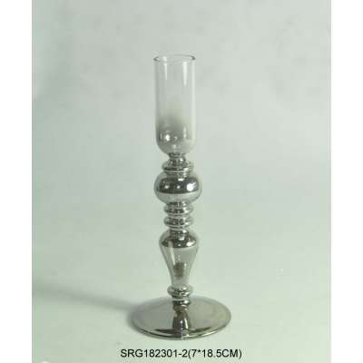 Candlestick Crystal Glass Tea Light Candle Holder for Party Wedding Dinner Table Decor