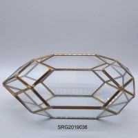 Decorative terrarium glass clear geometric glass terrarium wholesale