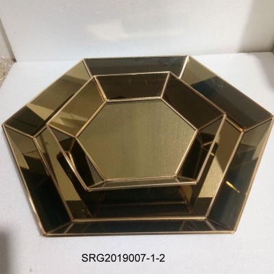 Square glass plants terrarium geometric gold glass terrarium geometric plate